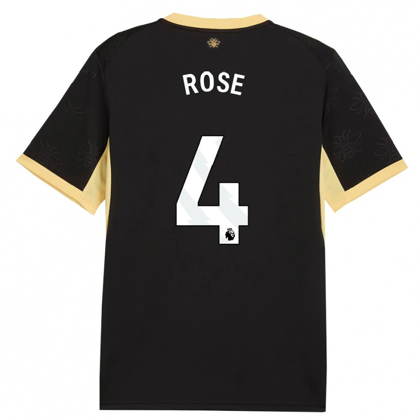 Danxen Uomo Maglia Jade Rose #4 Giallo Nero Kit Gara Away 2026/27 Maglietta