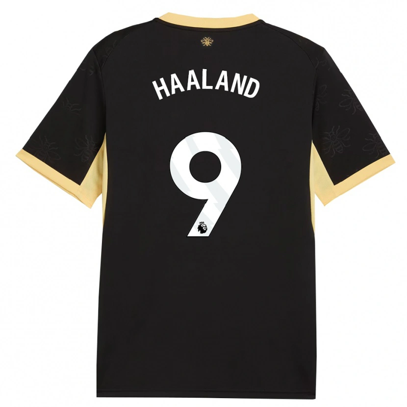 Danxen Uomo Maglia Erling Haaland #9 Giallo Nero Kit Gara Away 2026/27 Maglietta