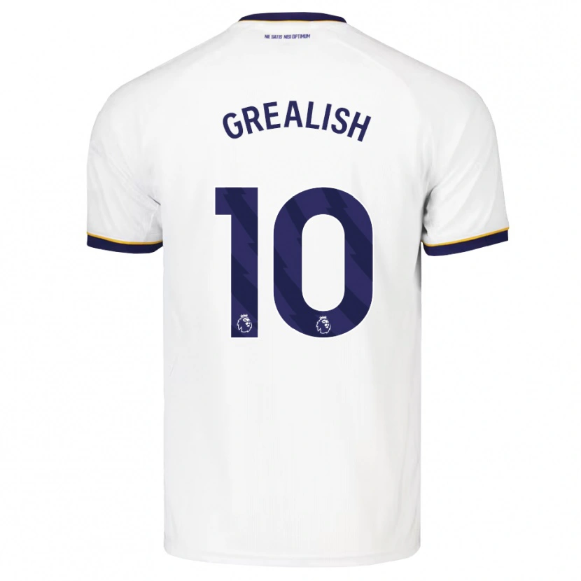 Danxen Uomo Maglia Jack Grealish #10 Blu Notte Bianco Giallo Kit Gara Away 2026/27 Maglietta