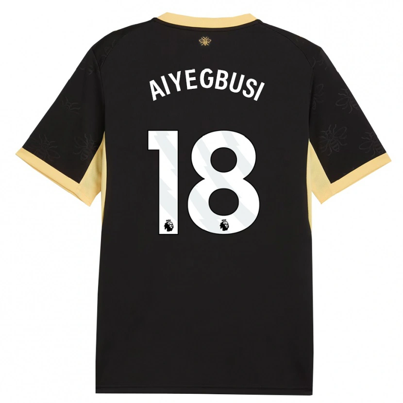 Danxen Uomo Maglia Tirenioluwa Aiyegbusi #18 Giallo Nero Kit Gara Away 2026/27 Maglietta
