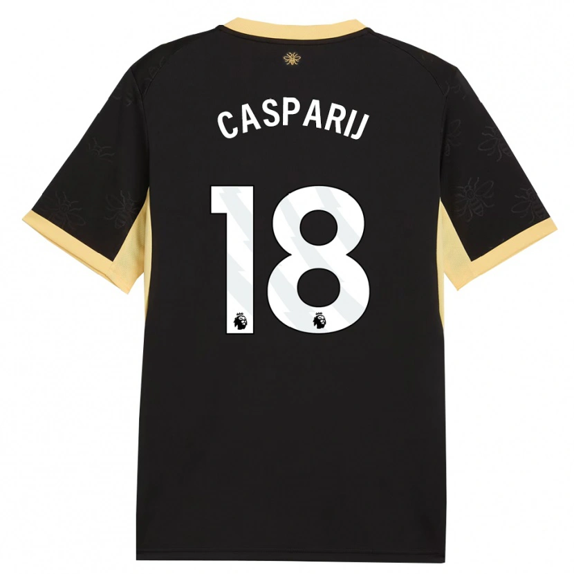 Danxen Uomo Maglia Kerstin Casparij #18 Giallo Nero Kit Gara Away 2026/27 Maglietta