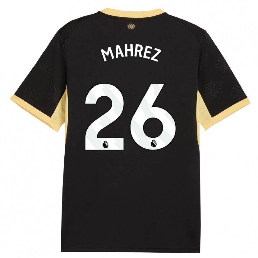 Danxen Uomo Maglia Riyad Mahrez #26 Giallo Nero Kit Gara Away 2026/27 Maglietta