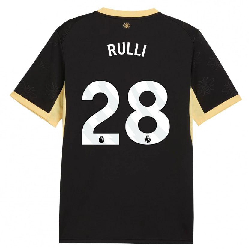 Danxen Uomo Maglia Gerónimo Rulli #28 Giallo Nero Kit Gara Away 2026/27 Maglietta