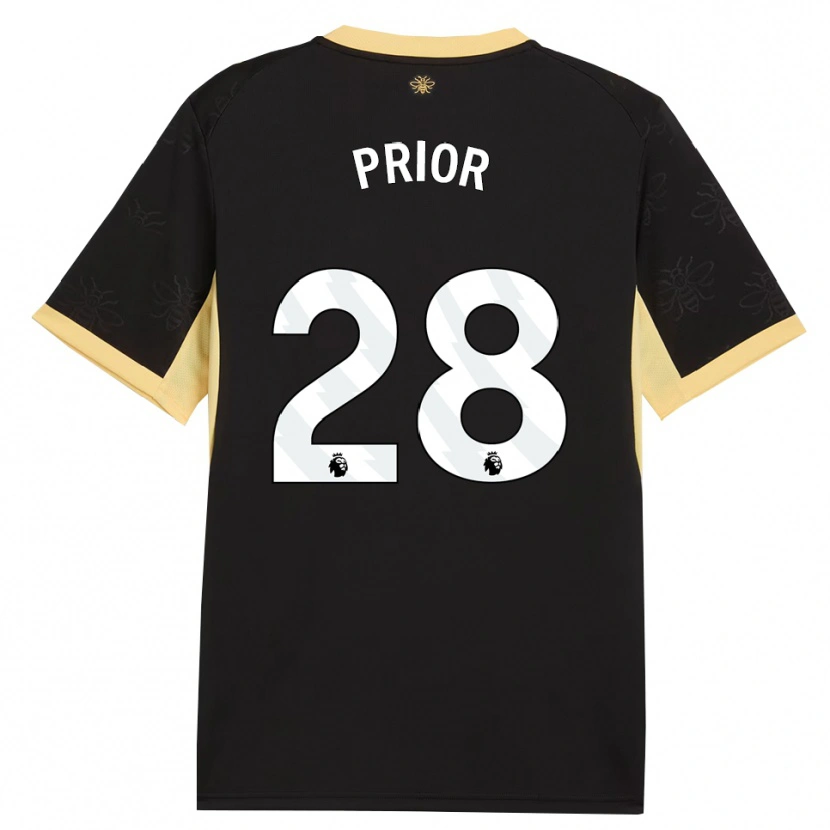 Danxen Uomo Maglia Gracie Prior #28 Giallo Nero Kit Gara Away 2026/27 Maglietta