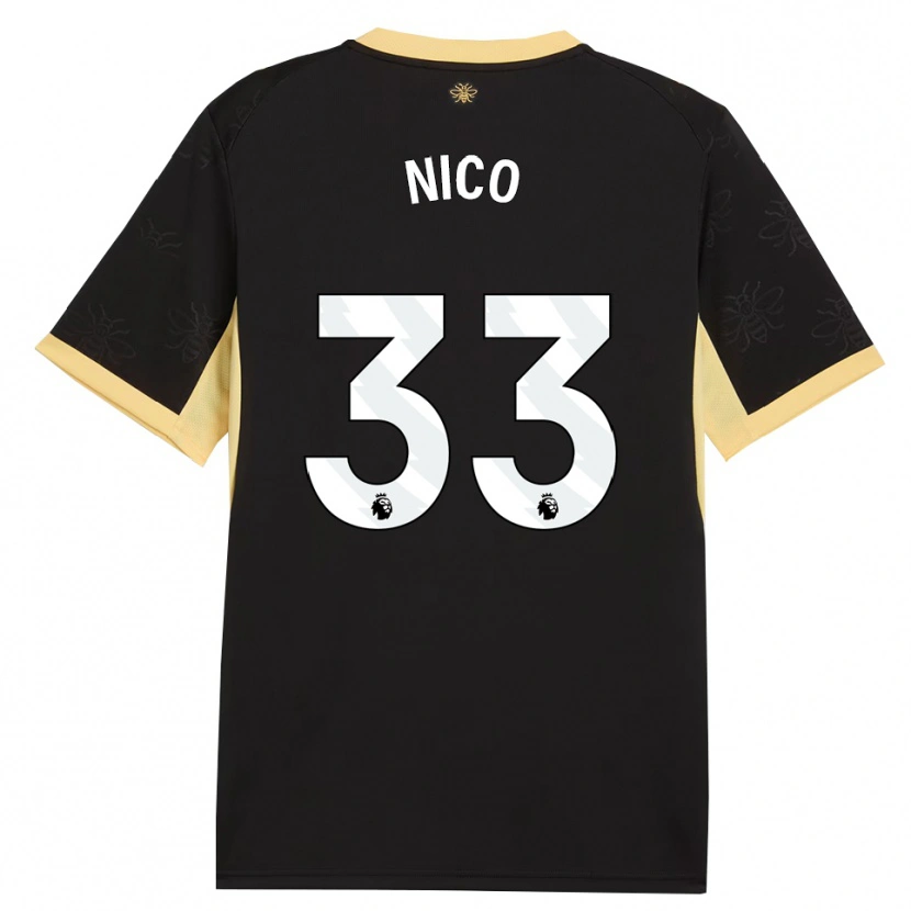 Danxen Uomo Maglia Nico O'reilly #33 Giallo Nero Kit Gara Away 2026/27 Maglietta
