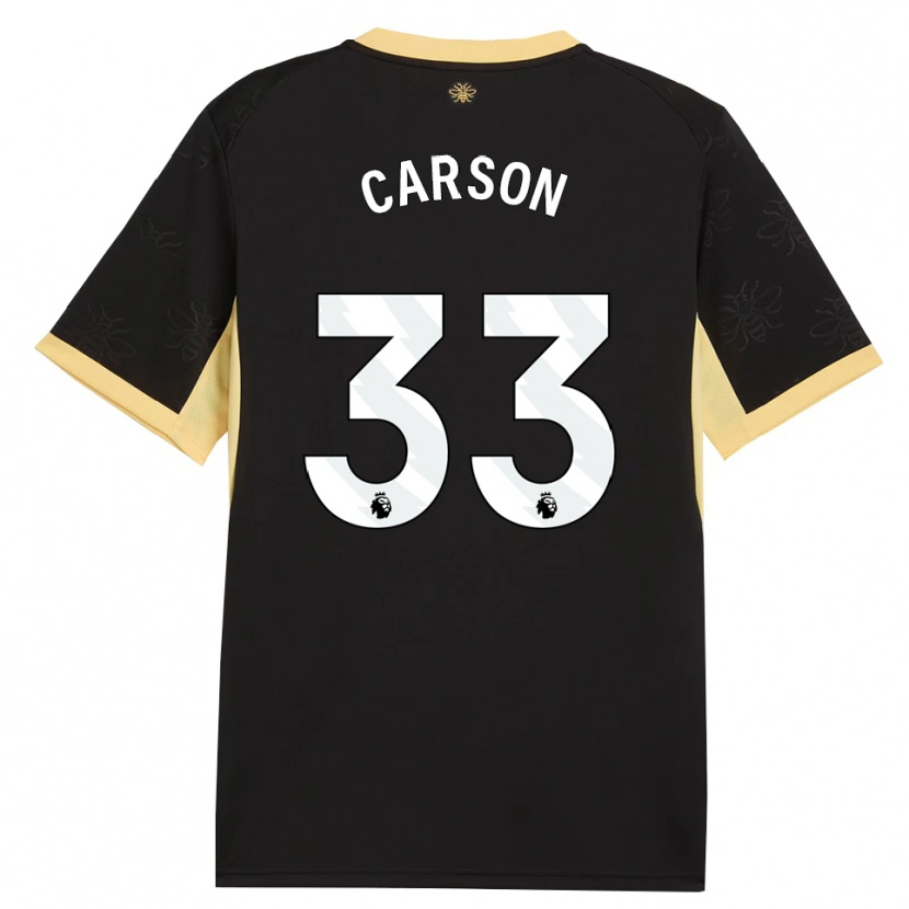 Danxen Uomo Maglia Scott Carson #33 Giallo Nero Kit Gara Away 2026/27 Maglietta