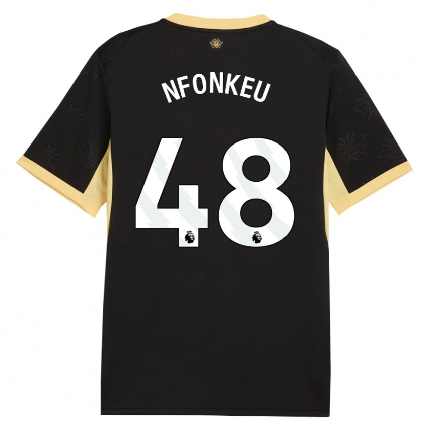 Danxen Uomo Maglia Brooklyn Nfonkeu #48 Giallo Nero Kit Gara Away 2026/27 Maglietta