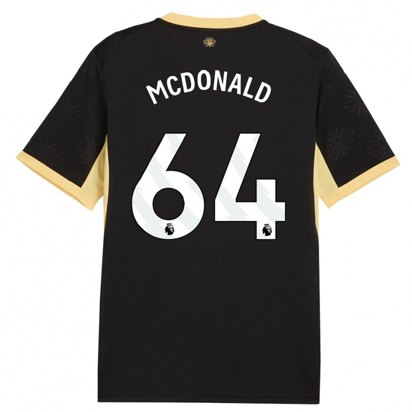 Danxen Uomo Maglia Rowan Mcdonald #64 Giallo Nero Kit Gara Away 2026/27 Maglietta