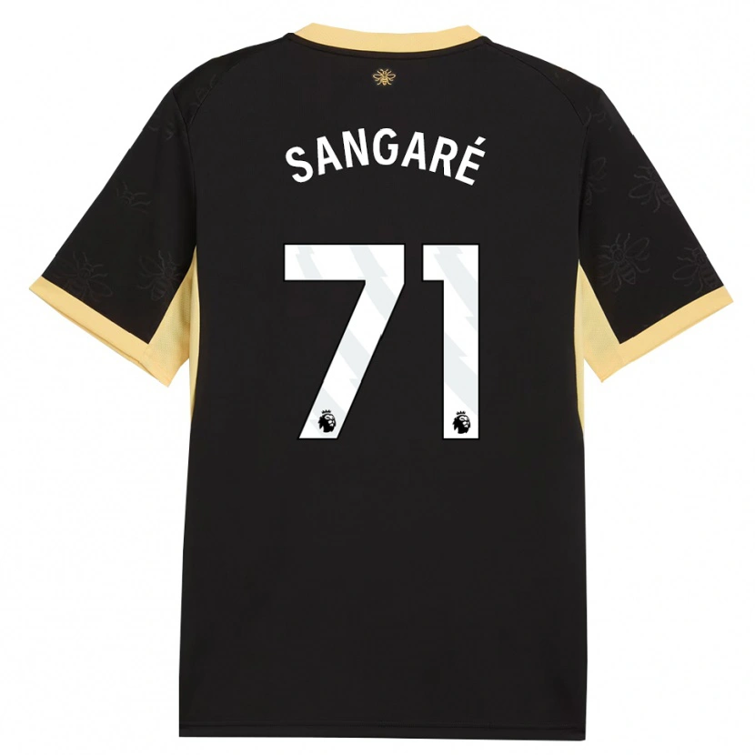 Danxen Uomo Maglia Mahamadou Sangaré #71 Giallo Nero Kit Gara Away 2026/27 Maglietta
