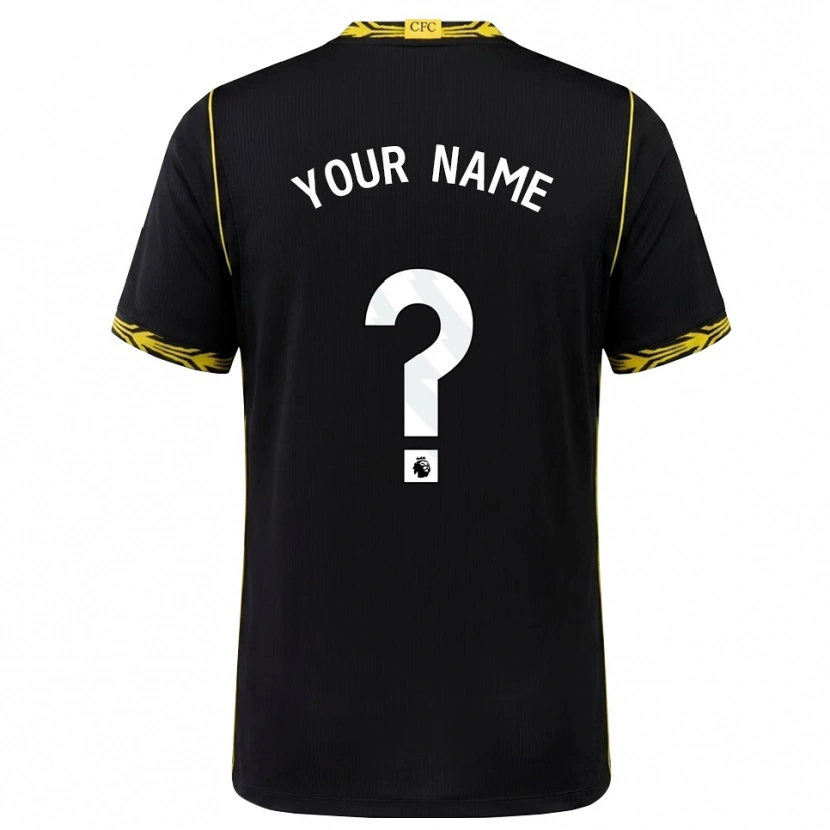 Danxen Uomo Maglia Il Tuo Nome #0 Giallo Nero Kit Gara Away 2026/27 Maglietta