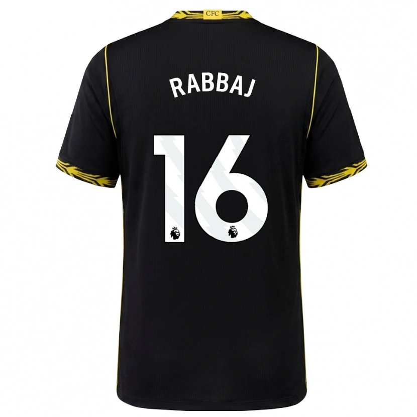 Danxen Uomo Maglia Ibrahim Rabbaj #16 Giallo Nero Kit Gara Away 2026/27 Maglietta