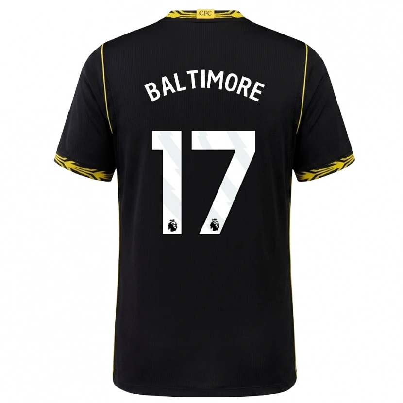 Danxen Uomo Maglia Sandy Baltimore #17 Giallo Nero Kit Gara Away 2026/27 Maglietta
