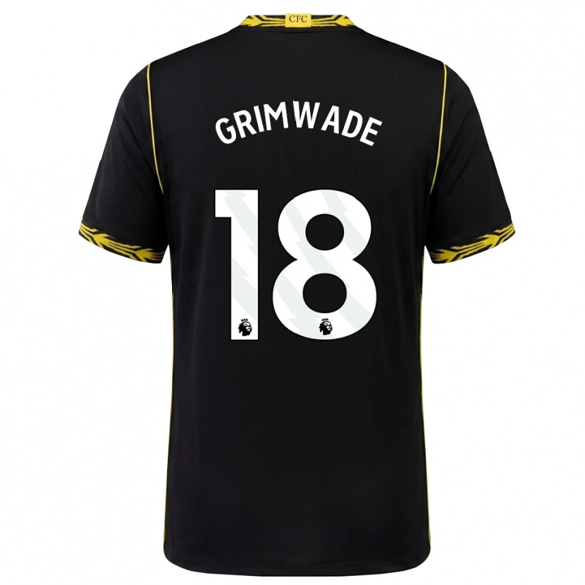 Danxen Uomo Maglia Heze Grimwade #18 Giallo Nero Kit Gara Away 2026/27 Maglietta