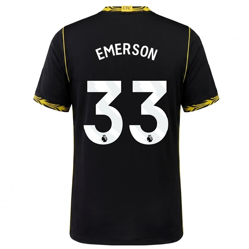 Danxen Uomo Maglia Emerson #33 Giallo Nero Kit Gara Away 2026/27 Maglietta