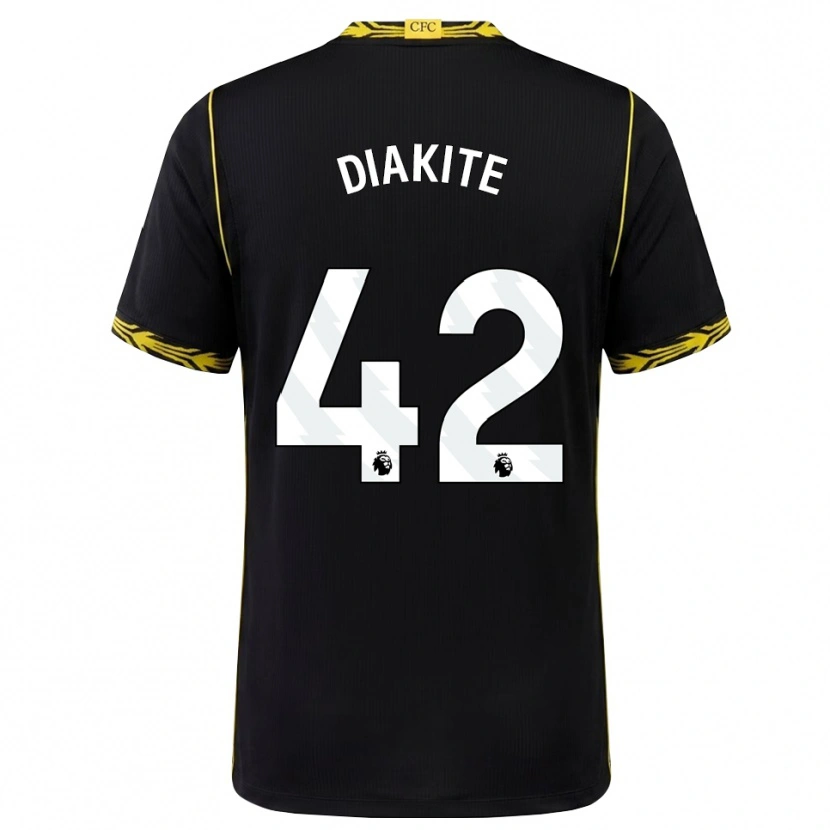 Danxen Uomo Maglia Calvin Diakite #42 Giallo Nero Kit Gara Away 2026/27 Maglietta