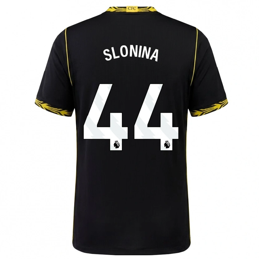 Danxen Uomo Maglia Gabriel Slonina #44 Giallo Nero Kit Gara Away 2026/27 Maglietta