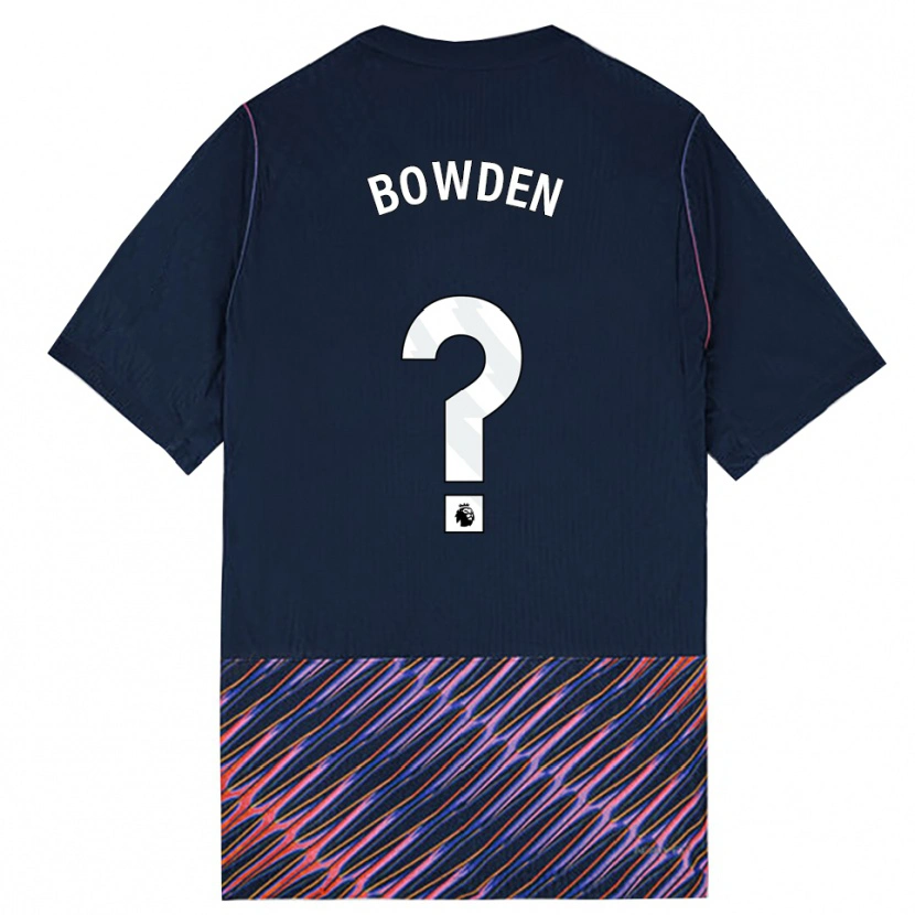 Danxen Uomo Maglia Jamie Bowden #0 Blu Reale Bianco Kit Gara Away 2026/27 Maglietta