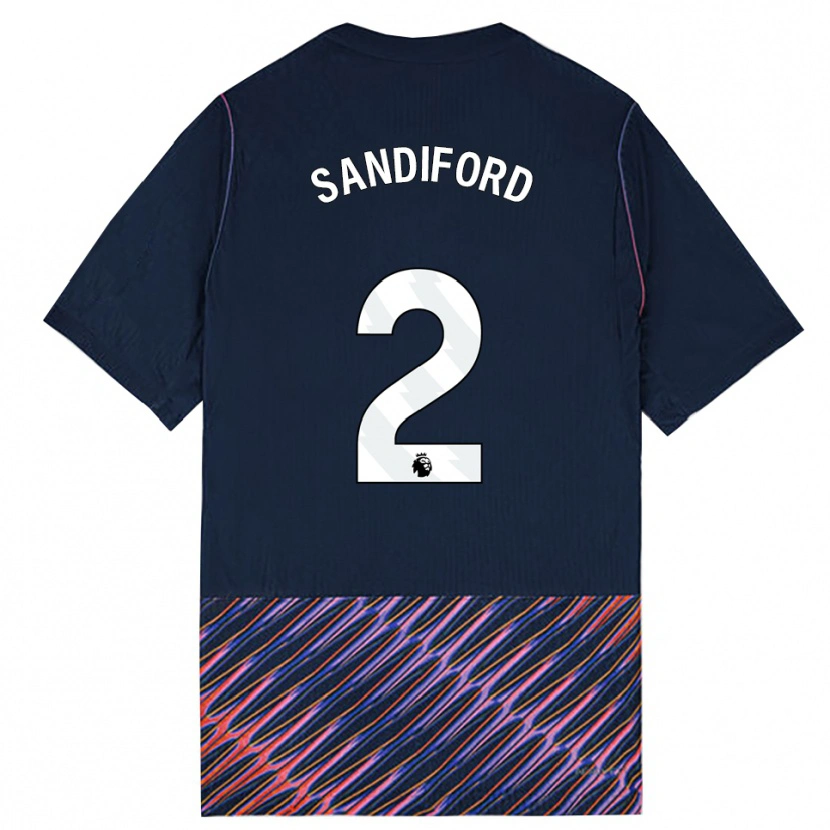Danxen Uomo Maglia Oscar Sandiford #2 Blu Reale Bianco Kit Gara Away 2026/27 Maglietta