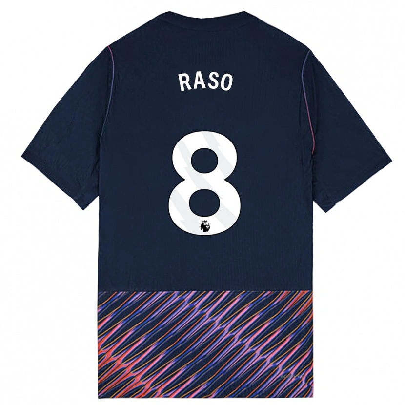 Danxen Uomo Maglia Hayley Raso #8 Blu Reale Bianco Kit Gara Away 2026/27 Maglietta