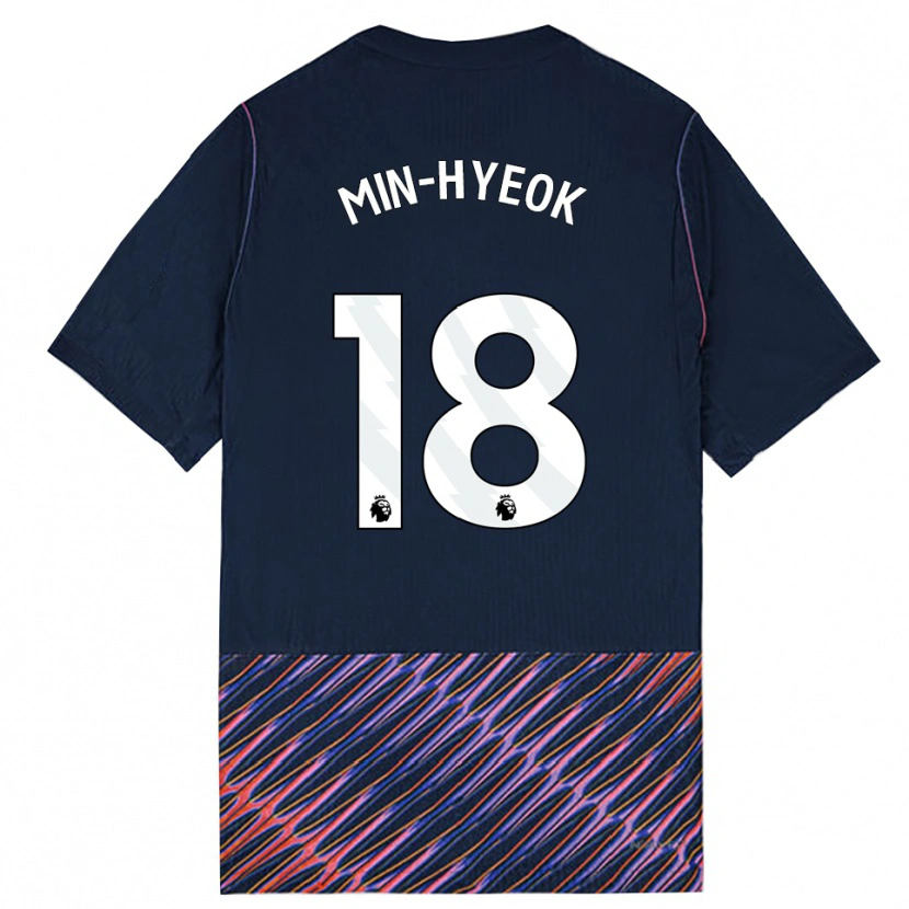 Danxen Uomo Maglia Min-Hyeok Yang #18 Blu Reale Bianco Kit Gara Away 2026/27 Maglietta