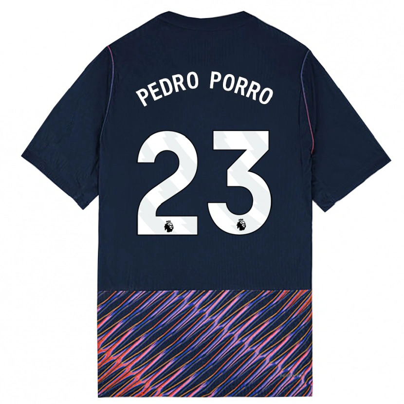 Danxen Uomo Maglia Pedro Porro #23 Blu Reale Bianco Kit Gara Away 2026/27 Maglietta