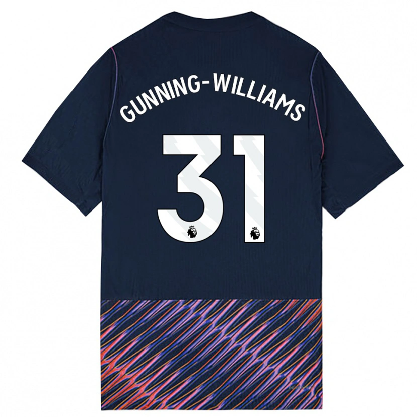 Danxen Uomo Maglia Lenna Gunning-Williams #31 Blu Reale Bianco Kit Gara Away 2026/27 Maglietta