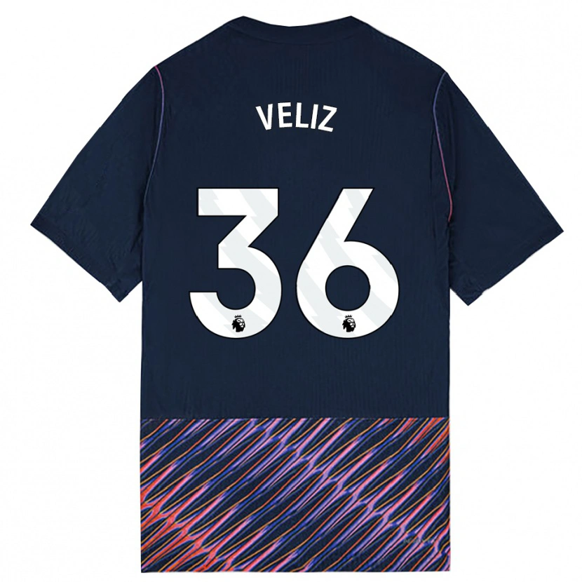 Danxen Uomo Maglia Alejo Véliz #36 Blu Reale Bianco Kit Gara Away 2026/27 Maglietta