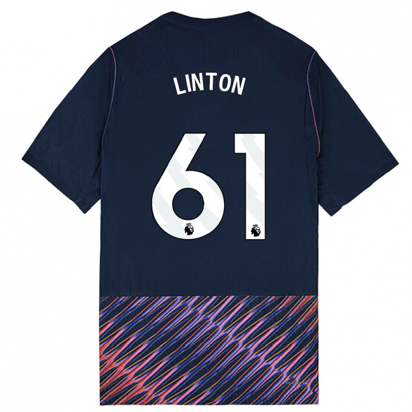 Danxen Uomo Maglia Jahziah Linton #61 Blu Reale Bianco Kit Gara Away 2026/27 Maglietta