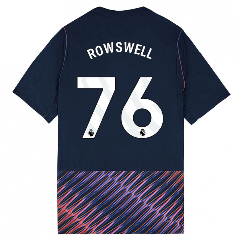Danxen Uomo Maglia James Rowswell #76 Blu Reale Bianco Kit Gara Away 2026/27 Maglietta