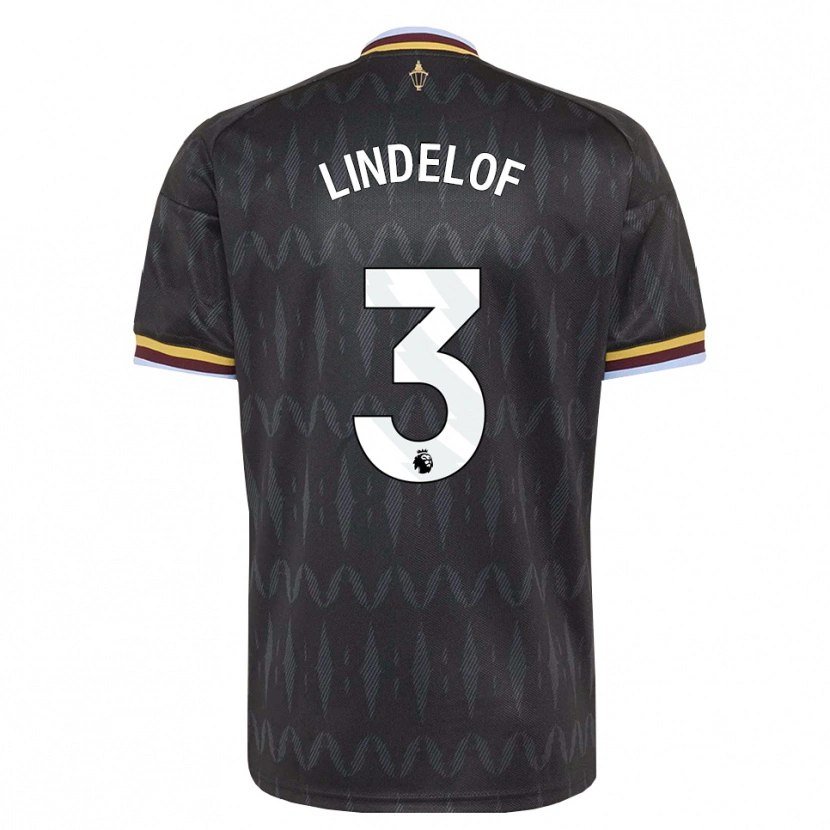 Danxen Uomo Maglia Victor Lindelöf #3 Blu Fiordaliso Nero Giallo Kit Gara Away 2026/27 Maglietta