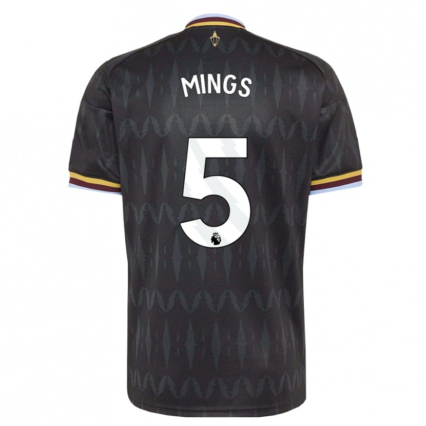 Danxen Uomo Maglia Tyrone Mings #5 Blu Fiordaliso Nero Giallo Kit Gara Away 2026/27 Maglietta