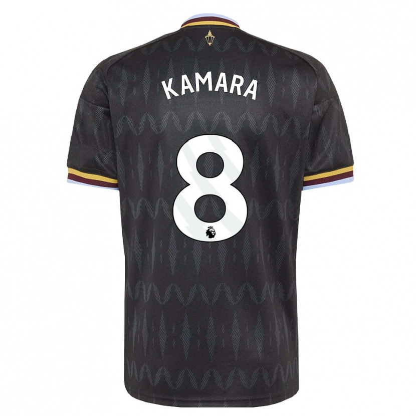 Danxen Uomo Maglia Boubacar Kamara #8 Blu Fiordaliso Nero Giallo Kit Gara Away 2026/27 Maglietta