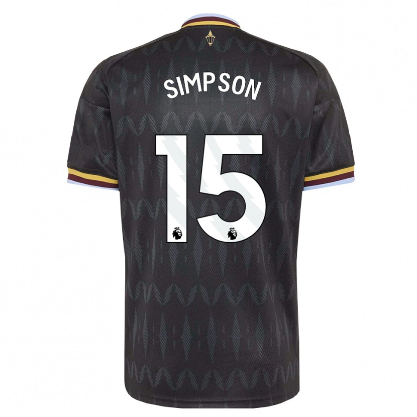 Danxen Uomo Maglia Ewan Simpson #15 Blu Fiordaliso Nero Giallo Kit Gara Away 2026/27 Maglietta