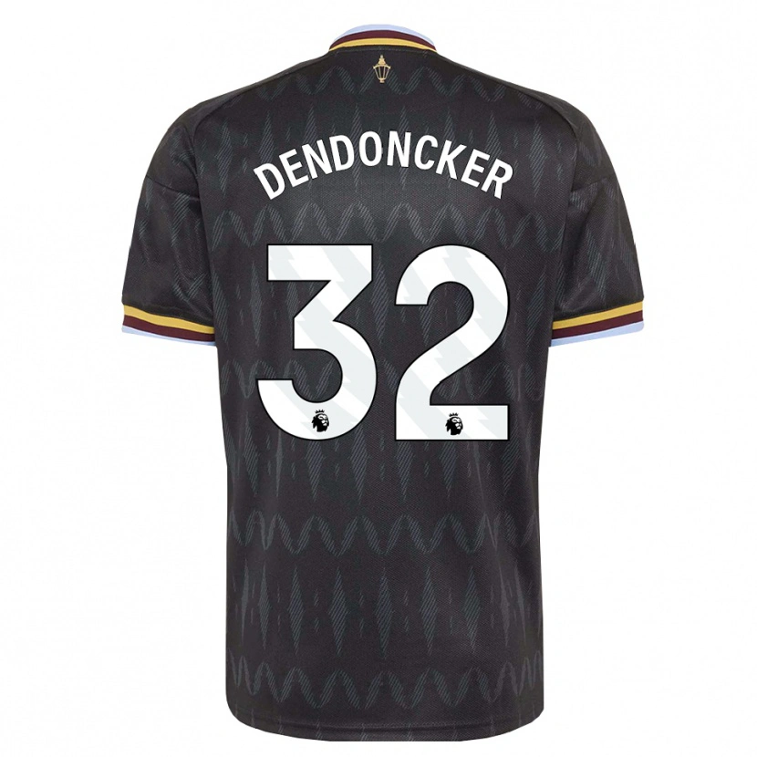 Danxen Uomo Maglia Leander Dendoncker #32 Blu Fiordaliso Nero Giallo Kit Gara Away 2026/27 Maglietta