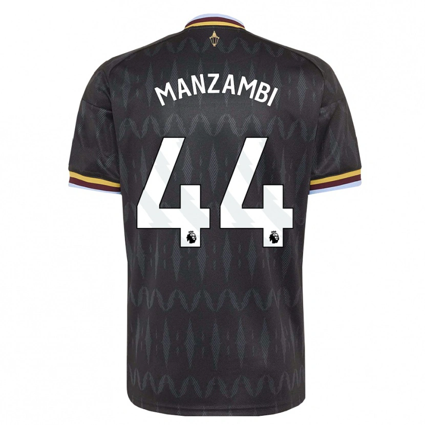 Danxen Uomo Maglia Johan Manzambi #44 Blu Fiordaliso Nero Giallo Kit Gara Away 2026/27 Maglietta