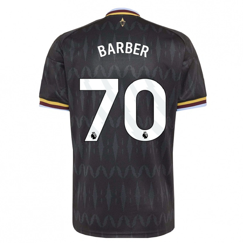 Danxen Uomo Maglia Jayden Barber #70 Blu Fiordaliso Nero Giallo Kit Gara Away 2026/27 Maglietta