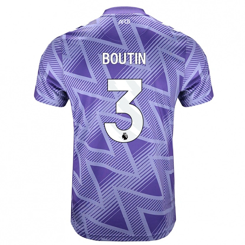 Danxen Uomo Maglia Noa Boutin #3 Rossa Velo Pallido Bianco Kit Gara Away 2026/27 Maglietta