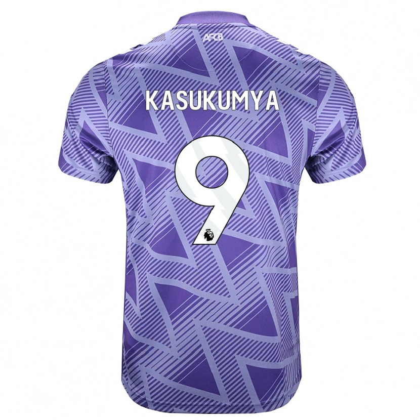 Danxen Uomo Maglia Kashanga Kasukumya #9 Rossa Velo Pallido Bianco Kit Gara Away 2026/27 Maglietta