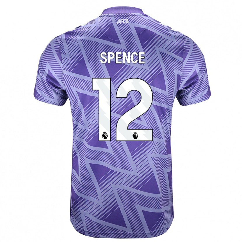 Danxen Uomo Maglia Joe Spence #12 Rossa Velo Pallido Bianco Kit Gara Away 2026/27 Maglietta