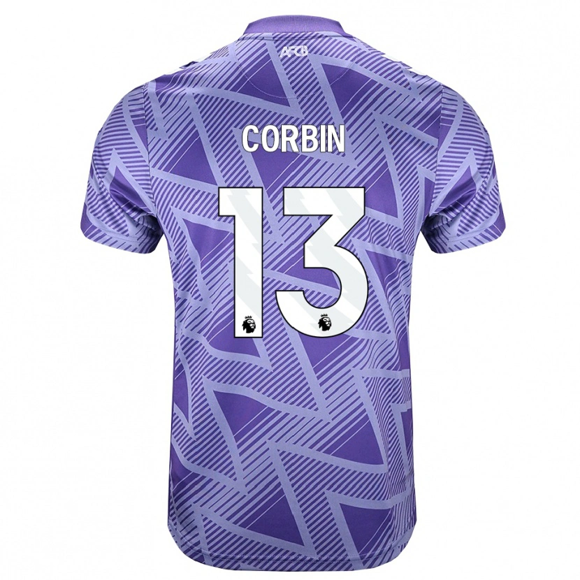 Danxen Uomo Maglia Helen Corbin #13 Rossa Velo Pallido Bianco Kit Gara Away 2026/27 Maglietta