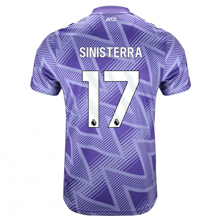 Danxen Uomo Maglia Luis Sinisterra #17 Rossa Velo Pallido Bianco Kit Gara Away 2026/27 Maglietta