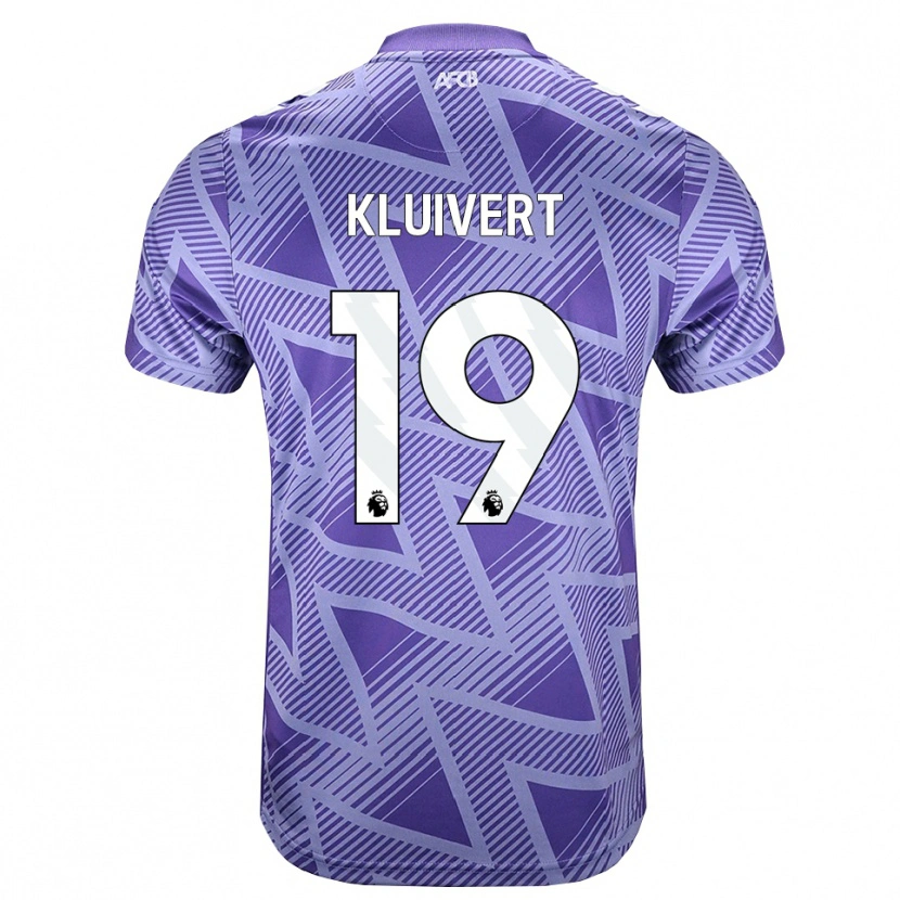 Danxen Uomo Maglia Justin Kluivert #19 Rossa Velo Pallido Bianco Kit Gara Away 2026/27 Maglietta