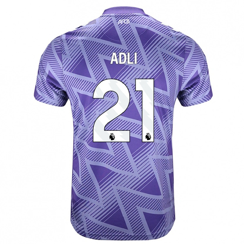 Danxen Uomo Maglia Amine Adli #21 Rossa Velo Pallido Bianco Kit Gara Away 2026/27 Maglietta