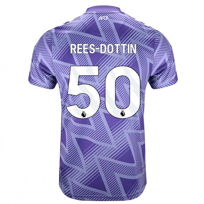 Danxen Uomo Maglia Remy Rees-Dottin #50 Rossa Velo Pallido Bianco Kit Gara Away 2026/27 Maglietta