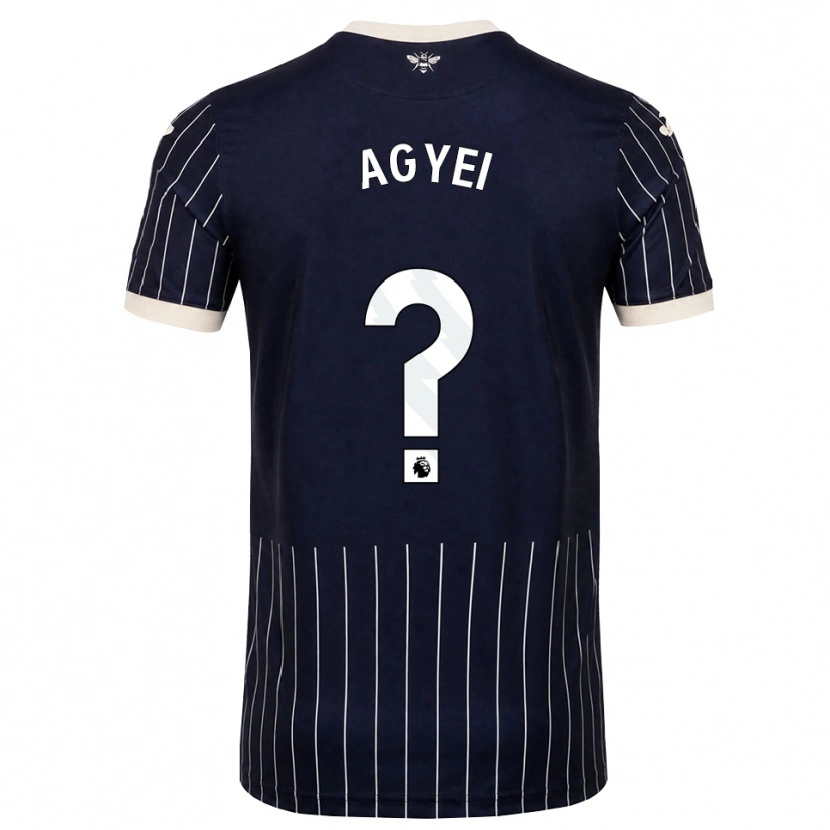 Danxen Uomo Maglia Kai Agyei #0 Bianco Nero Kit Gara Away 2026/27 Maglietta