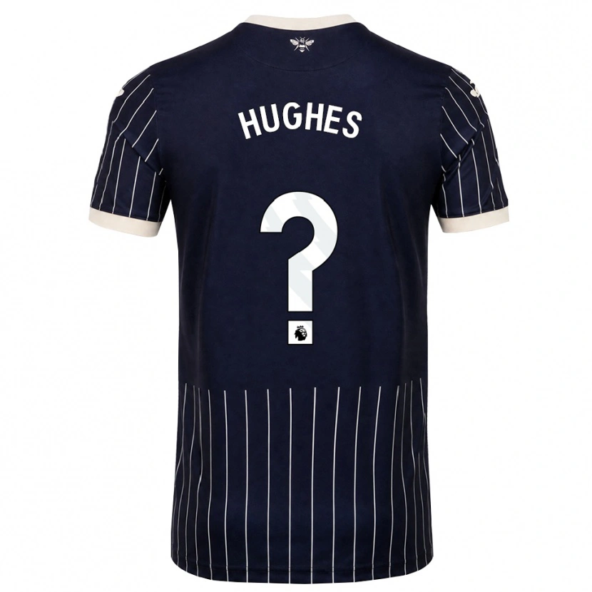 Danxen Uomo Maglia Cameron Hughes #0 Bianco Nero Kit Gara Away 2026/27 Maglietta