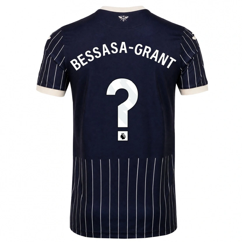 Danxen Uomo Maglia Mekhai Bessasa-Grant #0 Bianco Nero Kit Gara Away 2026/27 Maglietta