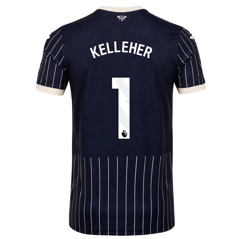 Danxen Uomo Maglia Caoimhín Kelleher #1 Bianco Nero Kit Gara Away 2026/27 Maglietta