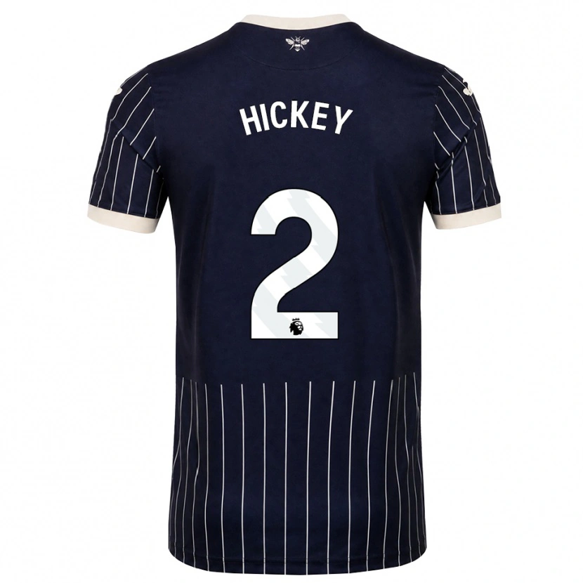 Danxen Uomo Maglia Aaron Hickey #2 Bianco Nero Kit Gara Away 2026/27 Maglietta