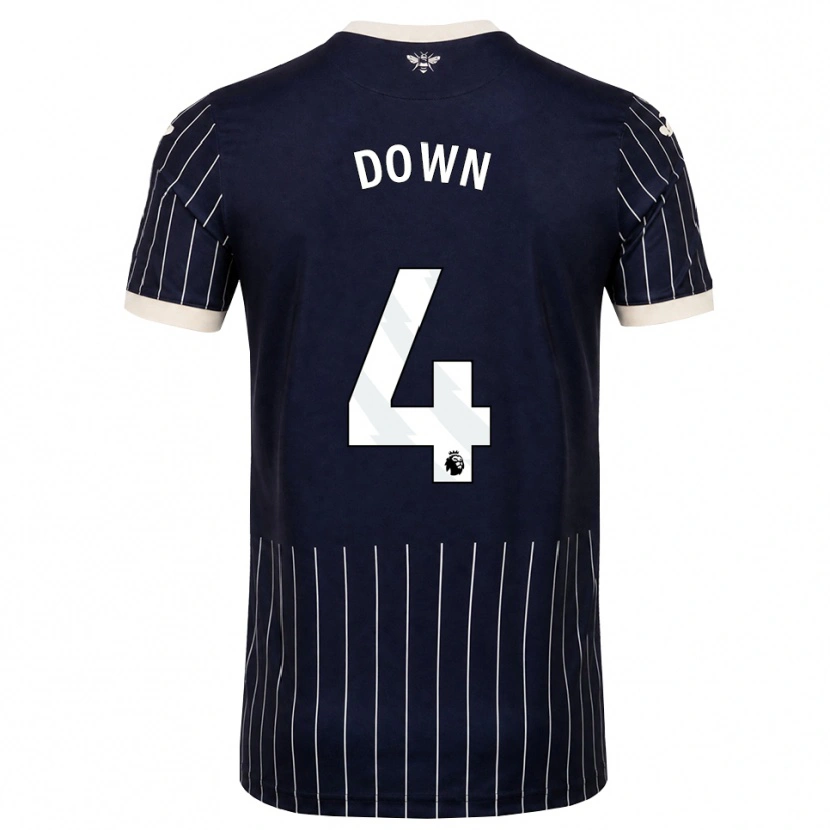 Danxen Uomo Maglia Alissa Down #4 Bianco Nero Kit Gara Away 2026/27 Maglietta